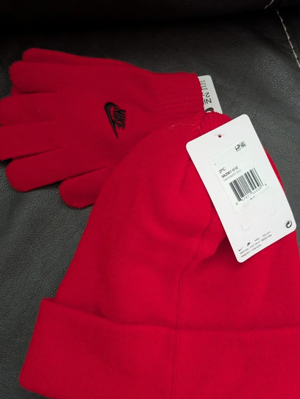 Nike red beanie